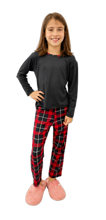 PIJAMA INF FEM SUEDE ML PJ019