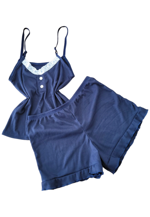 SHORTDOLL FEM SUEDE CANELADO C RENDA DL060
