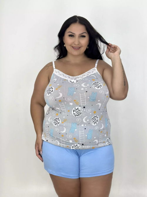 SHORTDOLL FEM PLUS SIZE SUEDE DL038