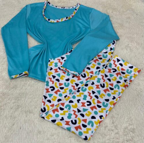 PIJAMA FEM SUEDE ML PJ002