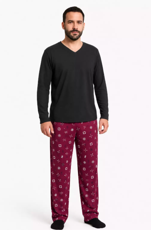 PIJAMA MASC SUEDE ML PJ018