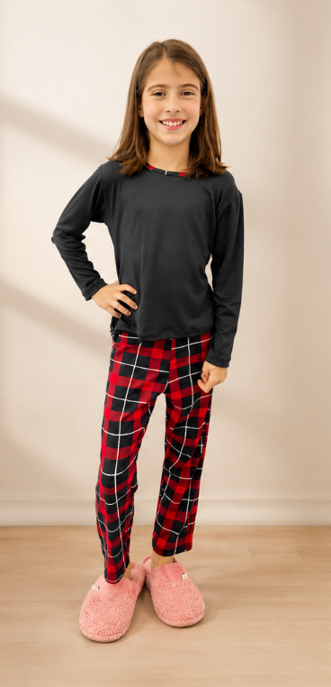 PIJAMA INF FEM SUEDE ML PJ019